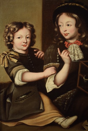 Portrait de deux enfants - Atelier de Pierre Mignard (1612 - 1695) - Romano Ischia